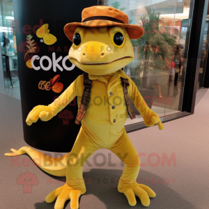 Goldene Geckos Maskottchen...