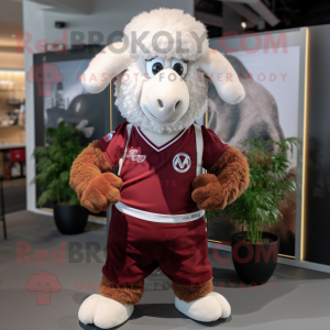 Maroon Ram mascotte kostuum...