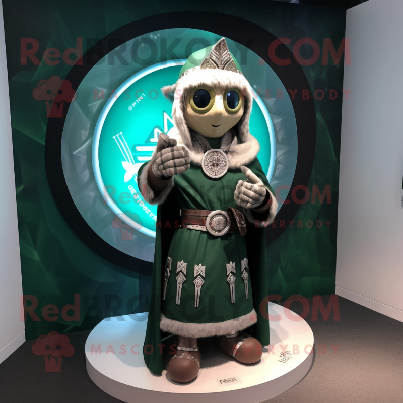 nan Celtic Shield mascot costume character dressed with a Hoodie and Bracelet watches nan Celtic Shield mascot costume character dressed with a Hoodie and Bracelet watches