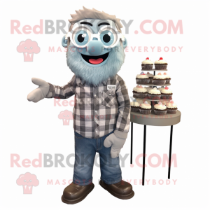 Grijze bruidstaart mascotte...