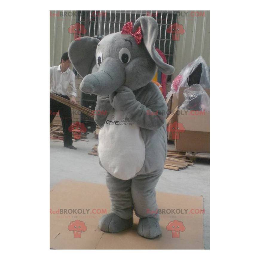 Grå og hvid elefant maskot - Redbrokoly.com Grå og hvid elefant maskot - Redbrokoly.com