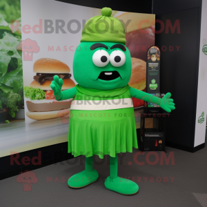 Green Burgers maskot drakt...