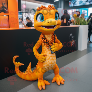 Orange Lizard mascotte...