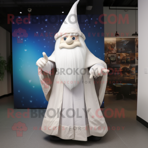 Hvit Wizard maskot drakt...