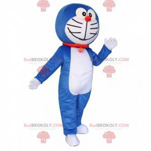 Mascota de Doraemon, famoso gato manga azul y blanco -