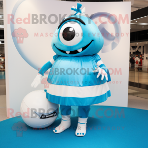 Cyan Rugby Ball mascotte...