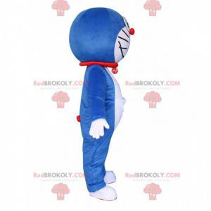 Mascotte de Doraemon, célèbre chat bleu et blanc de manga -