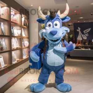 Blue Reindeer mascotte...