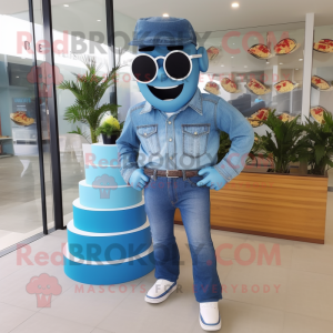 Blue Wedding Cake maskot...