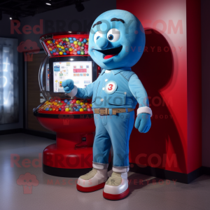 Blue Gumball Machine maskot...