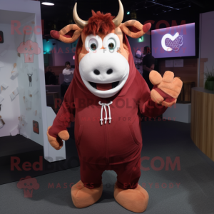 Maroon Guernsey Cow-...