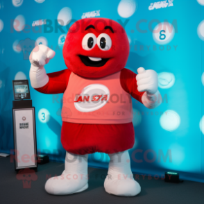 nan Boxing Glove mascot costume character dressed with a T-Shirt and Digital watches