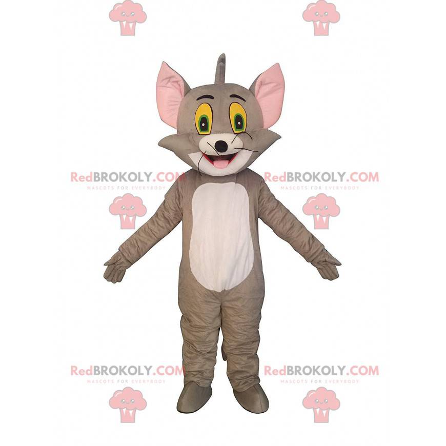 Mascote Tom, o famoso gato cinza do desenho animado Tom e Jerry