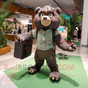 Olive Sloth Bear mascotte...