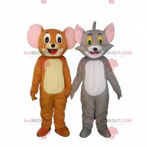 2 mascots of Tom & Jerry, famous cartoon characters -