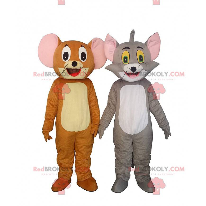 2 mascotes de Tom e Jerry, personagens famosos de desenhos