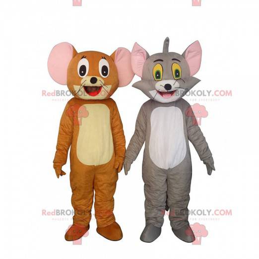 2 maskoti Toma a Jerryho, slavné kreslené postavičky -