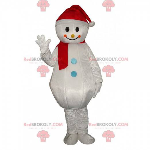 Mascotte pupazzo di neve gigante, costume invernale -