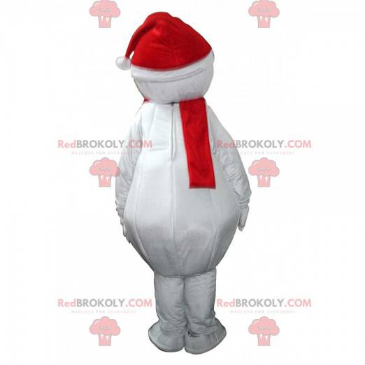 Mascota de muñeco de nieve gigante, traje de invierno -