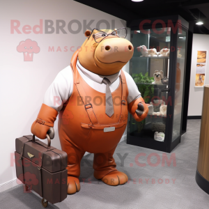 Roest Hippopotamus mascotte...