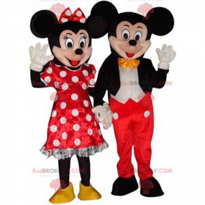 2 Mickey Mouse and Minnie mascots, Disney costumes -