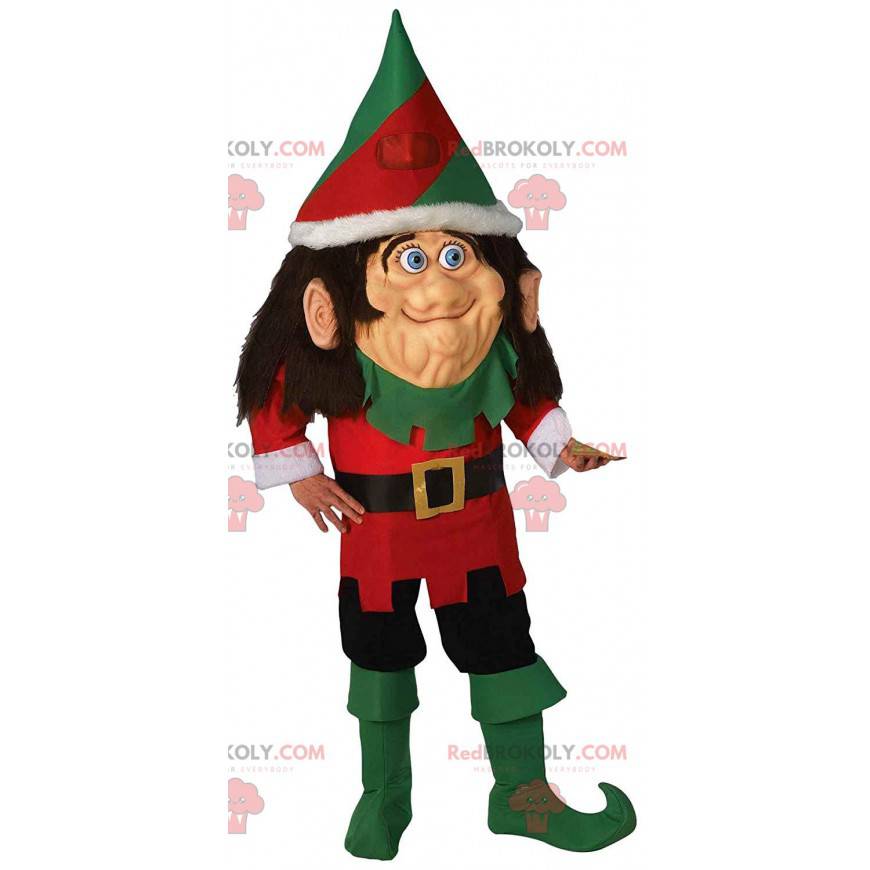 Atypische kerstelf mascotte, kersttrolkostuum - Redbrokoly.com