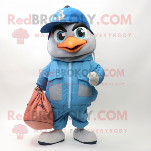 Peach Blue Jay mascotte...