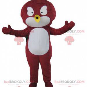 Mascota pájaro rojo y blanco - Redbrokoly.com