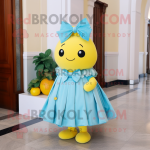 Cyan Lemon mascotte kostuum...