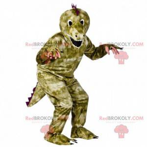 Green dinosaur mascot, giant, large dinosaur costume -