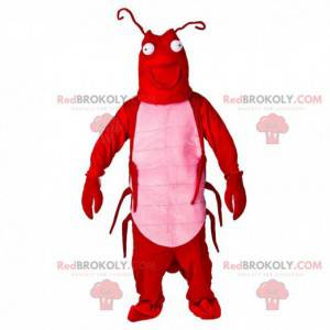 Mascote de lagosta vermelha, fantasia de lagostim gigante -
