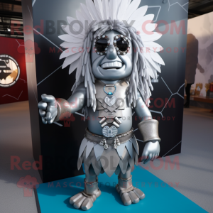 Silver Chief maskot kostym...