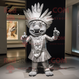 Silver Chief maskot kostym...