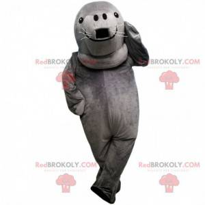 Mascota de foca gris, disfraz de león marino gigante -