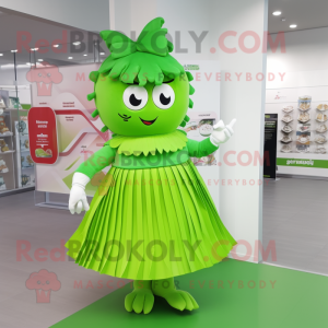 Limegrøn chokolade maskot...