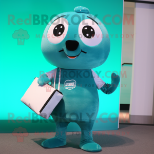 Teal Seal maskot kostume...