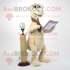 Beige Diplodocus mascotte...