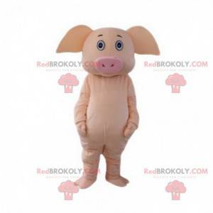 Fuldt tilpasselig lyserød gris maskot, kæmpe gris -