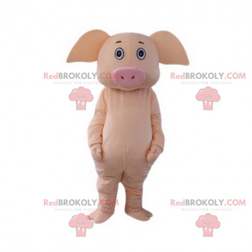 Mascote porco rosa totalmente personalizável, porco gigante -