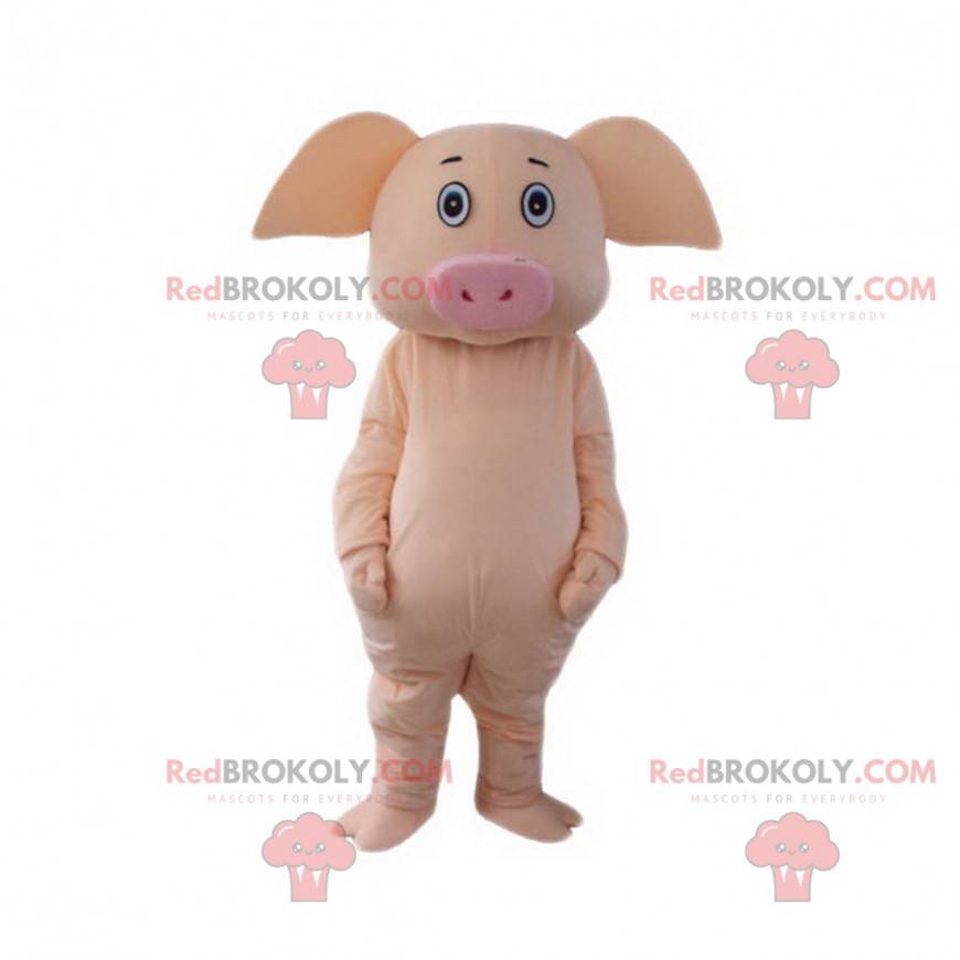 Mascote porco rosa totalmente personalizável, porco gigante - Mascote porco rosa totalmente personalizável, porco gigante -