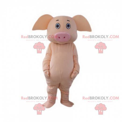 Fuldt tilpasselig lyserød gris maskot, kæmpe gris -
