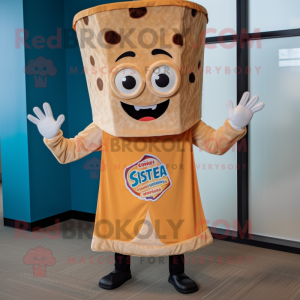 Tan Pizza Slice mascotte...