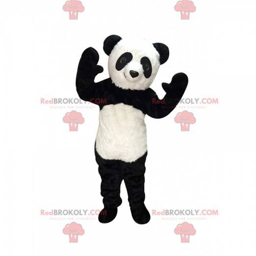 Schwarzweiss-Panda-Maskottchen, realistisches Bärenkostüm -