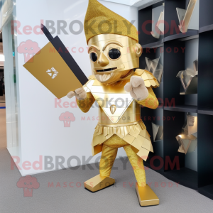 Gold Knife Thrower maskot...