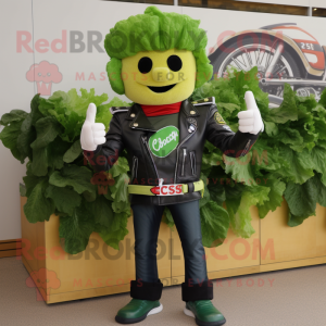 Grön Caesar Salad maskot...