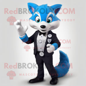 Sky Blue Fox Maskottchen...