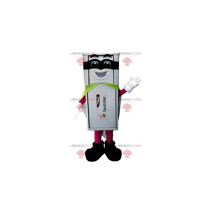 Witte USB-stick mascotte in superheld outfit - Redbrokoly.com