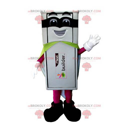 Witte USB-stick mascotte in superheld outfit - Redbrokoly.com