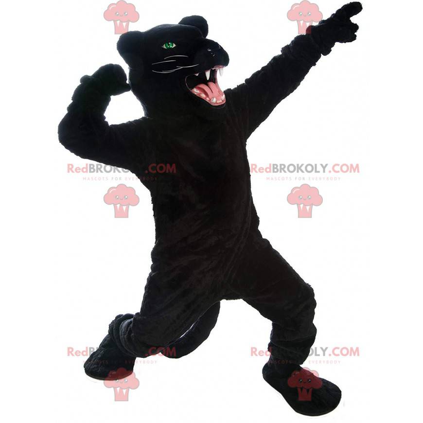 Obří a velmi realistický maskot černého pantera, divoké zvíře - Obří a velmi realistický maskot černého pantera, divoké zvíře -