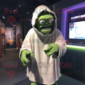 nan Frankenstein'S Monster mascot costume character dressed with a Sweatshirt and Shawls